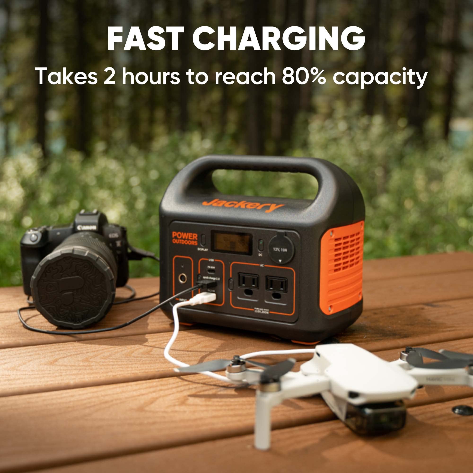 Jackery Portable Power Station Explorer 300, 293Wh Backup Lithium Battery, Solar Generator For Outdoors Camping Travel Hunting B